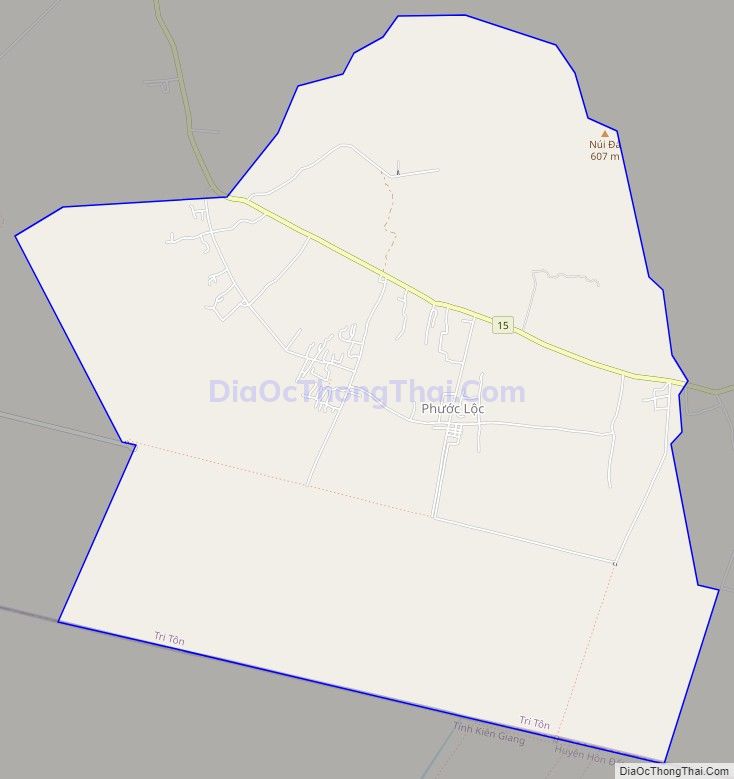 Bản đồ giao thông xã Ô Lâm, huyện Tri Tôn