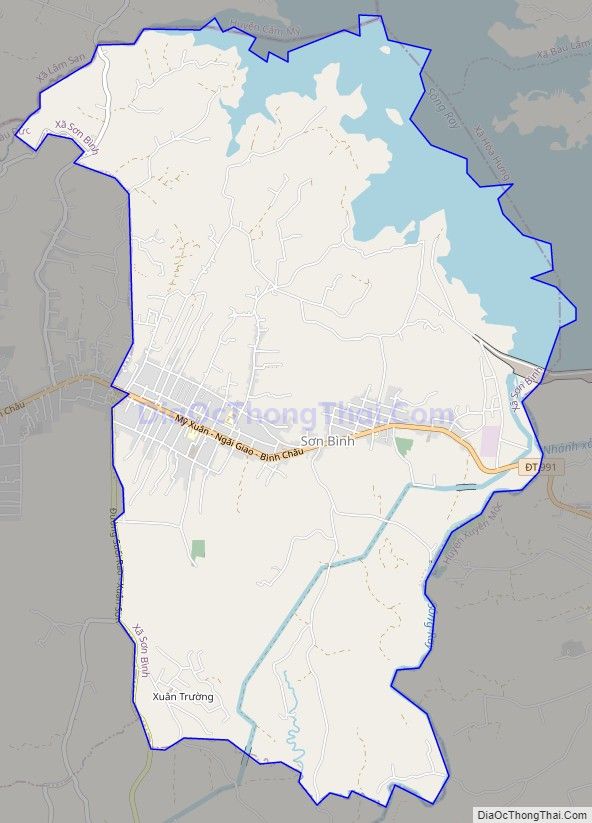 Bản đồ giao thông xã Sơn Bình, huyện Châu Đức
