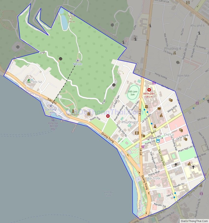 Bản đồ giao thông Phường 1, thành phố Vũng Tàu