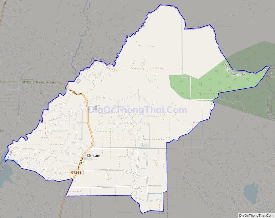 Bản đồ giao thông xã Tân Lâm, huyện Xuyên Mộc