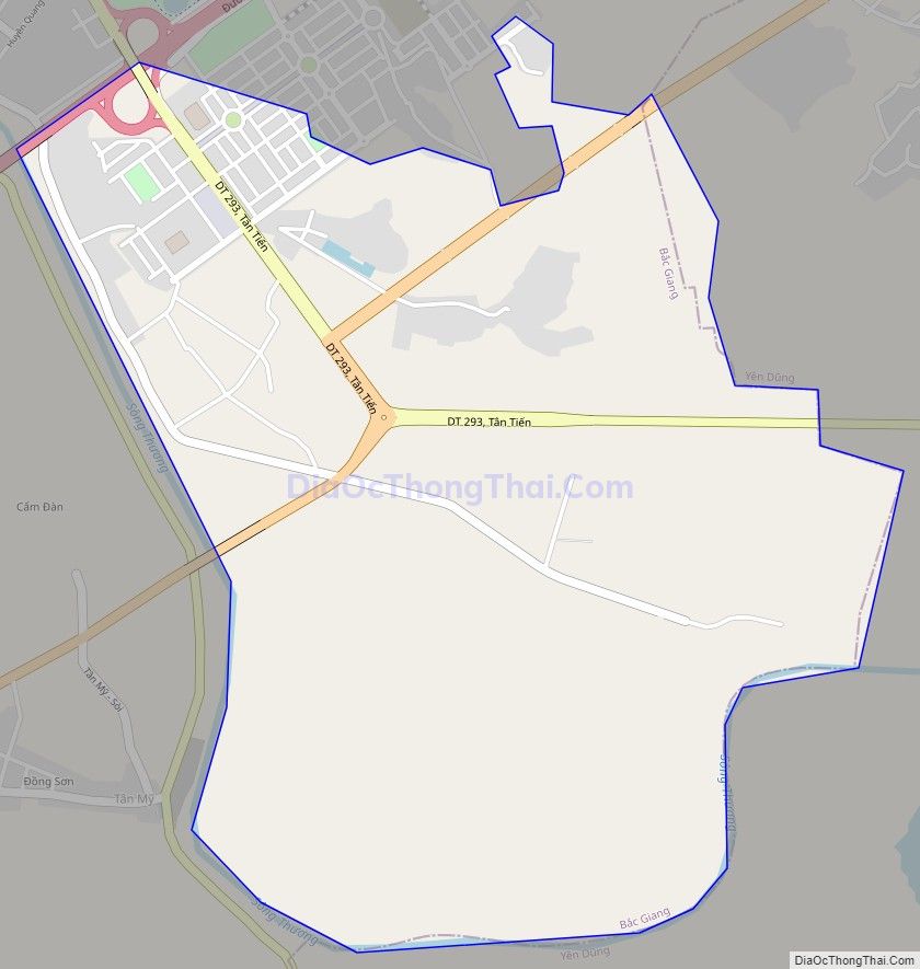 Bản đồ giao thông xã Tân Tiến, thành phố Bắc Giang