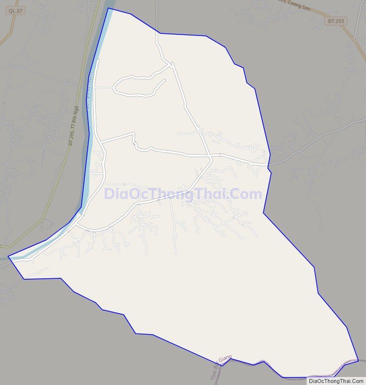 Bản đồ giao thông xã Huyền Sơn, huyện Lục Nam