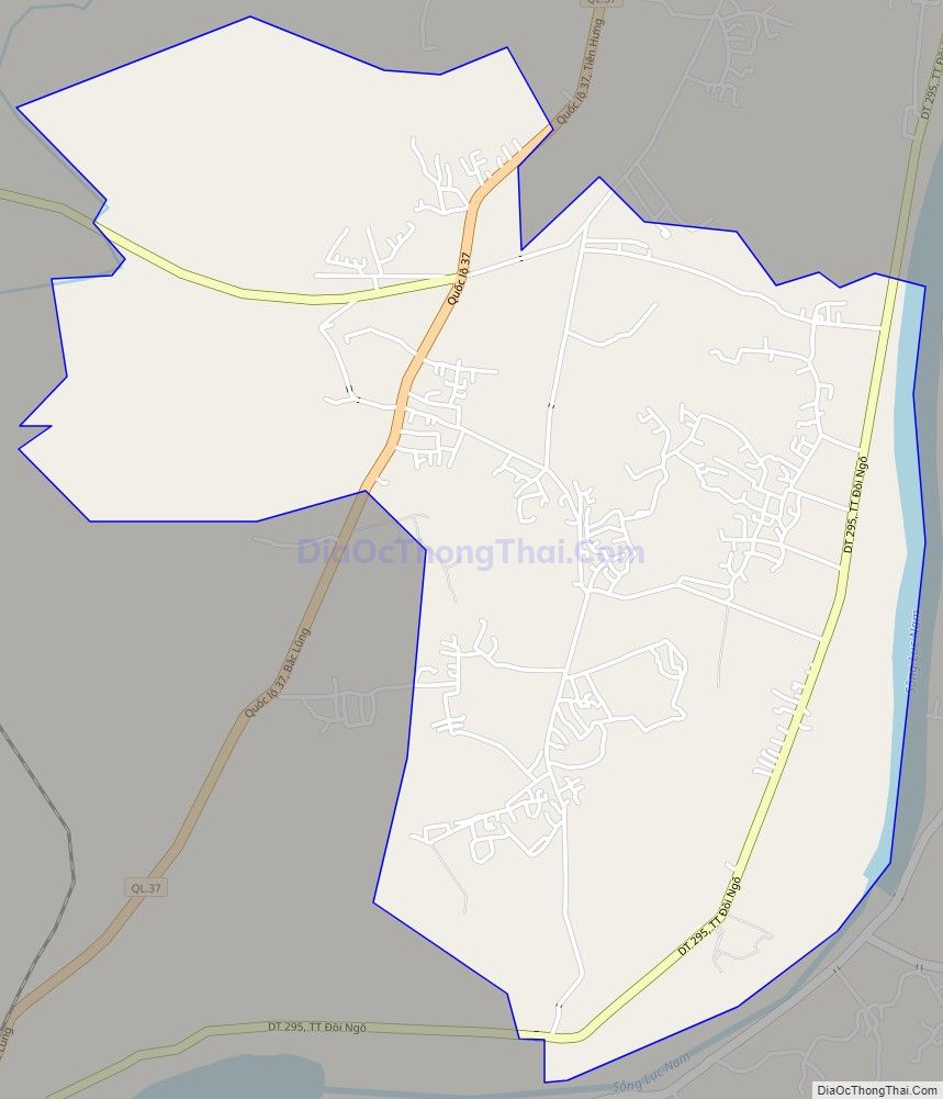 Bản đồ giao thông xã Khám Lạng, huyện Lục Nam