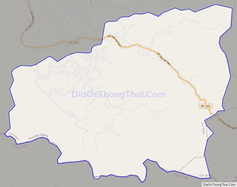 Bản đồ giao thông xã Lục Sơn, huyện Lục Nam