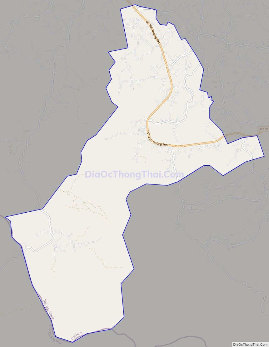 Bản đồ giao thông xã Trường Sơn, huyện Lục Nam