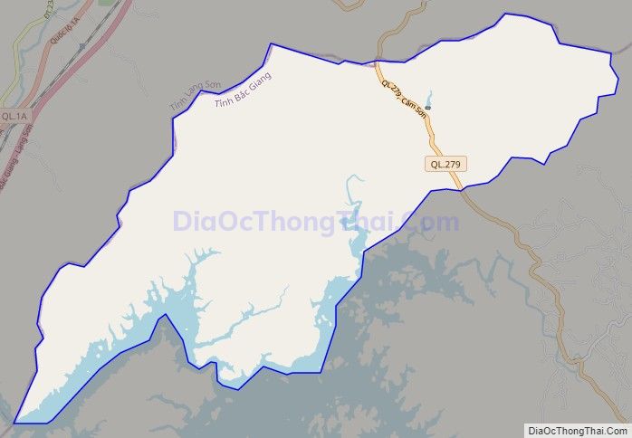 Bản đồ giao thông xã Cấm Sơn, huyện Lục Ngạn