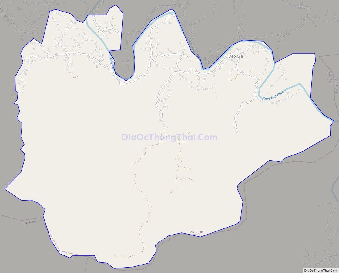 Bản đồ giao thông xã Đèo Gia, huyện Lục Ngạn