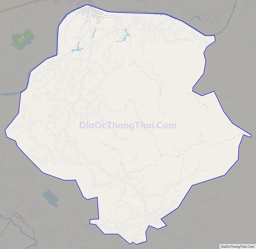 Bản đồ giao thông xã Nam Dương, huyện Lục Ngạn