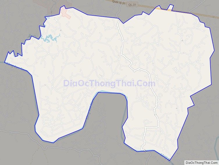 Bản đồ giao thông xã Tân Quang, huyện Lục Ngạn