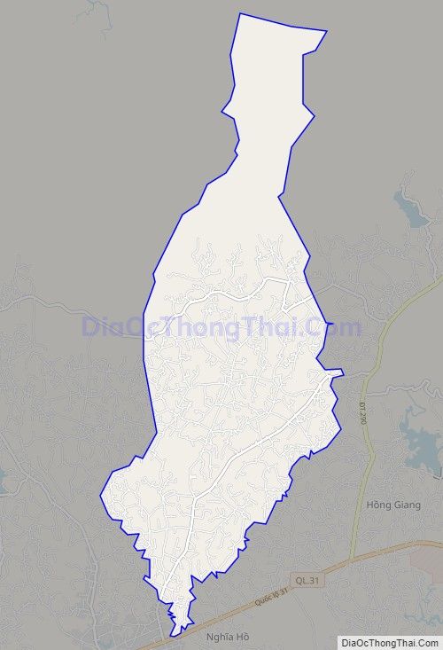 Bản đồ giao thông xã Thanh Hải, huyện Lục Ngạn