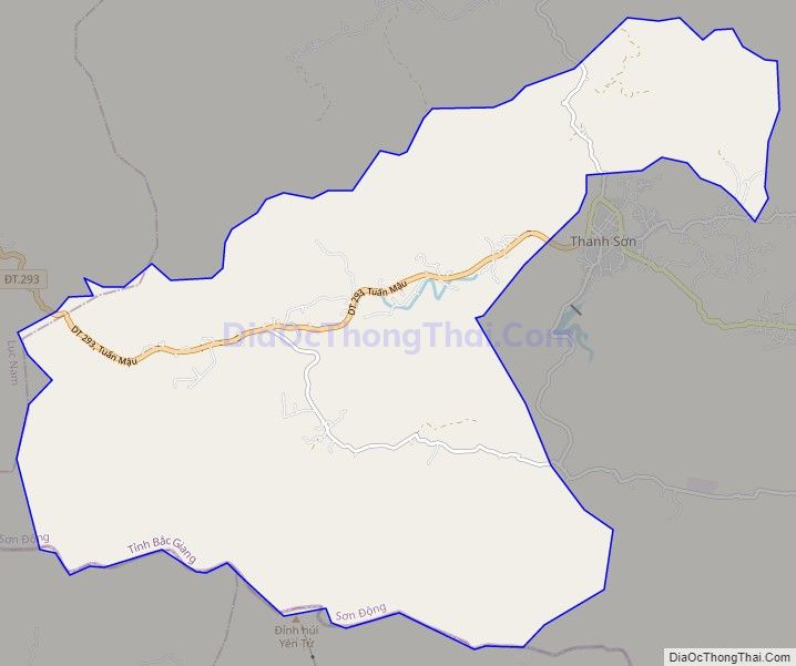 Bản đồ giao thông xã Tuấn Mậu (cũ), huyện Sơn Động