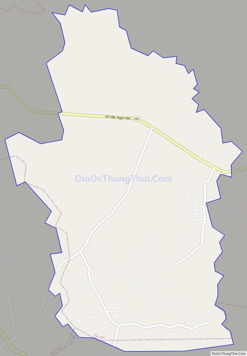 Bản đồ giao thông xã Ngọc Vân, huyện Tân Yên