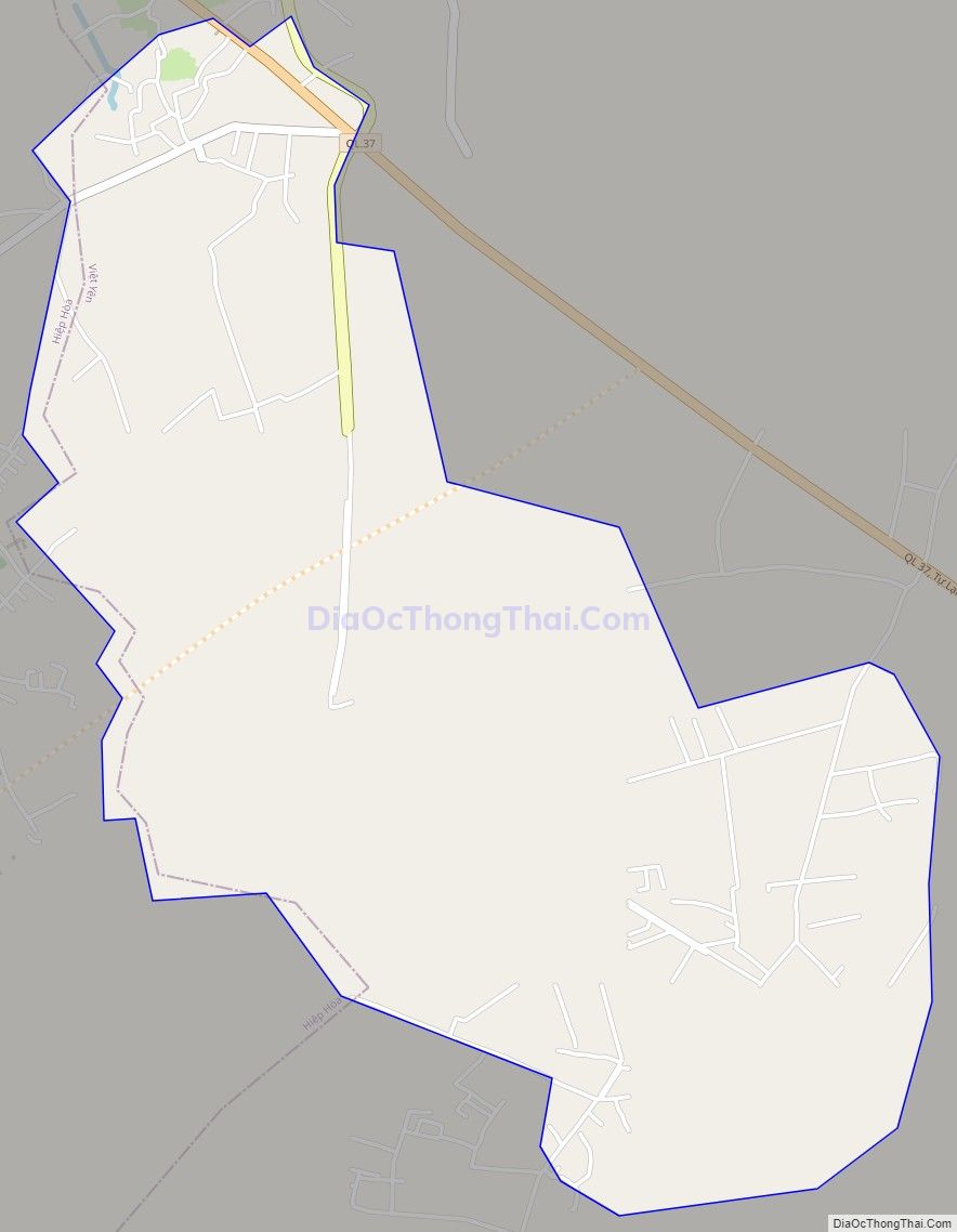 Bản đồ giao thông xã Hương Mai, huyện Việt Yên
