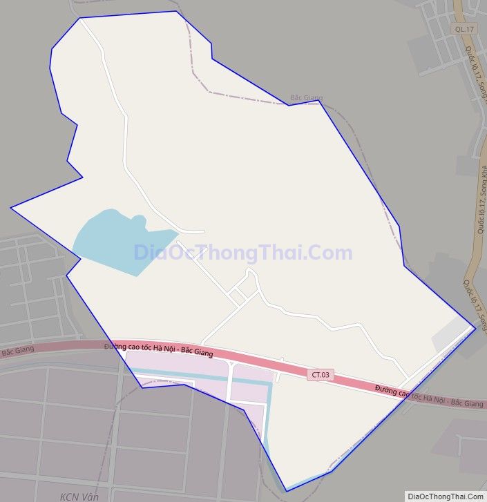 Bản đồ giao thông xã Tăng Tiến, huyện Việt Yên
