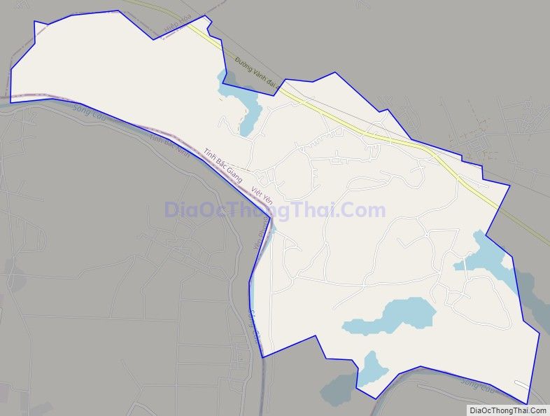 Bản đồ giao thông xã Tiên Sơn, huyện Việt Yên