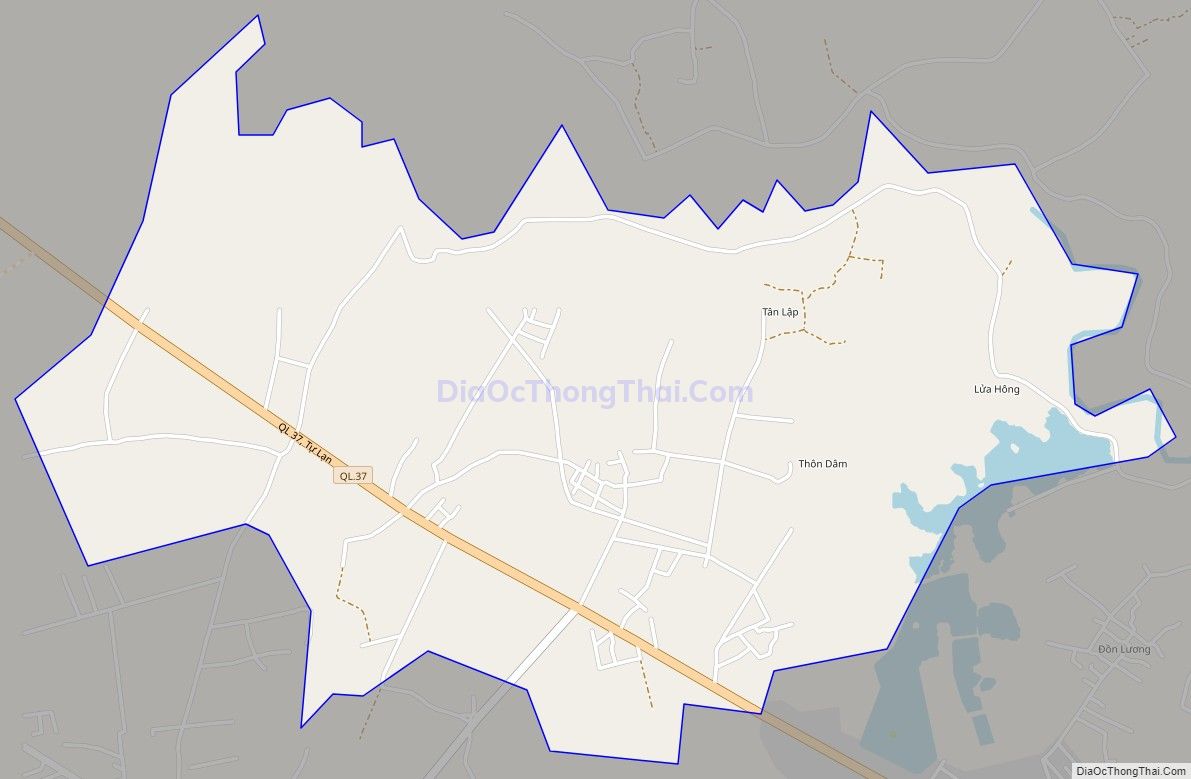 Bản đồ giao thông xã Tự Lạn, huyện Việt Yên