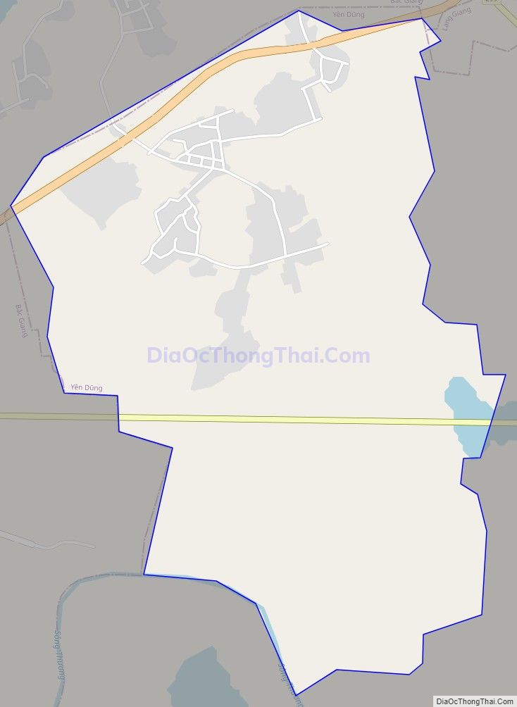 Bản đồ giao thông xã Hương Gián, huyện Yên Dũng