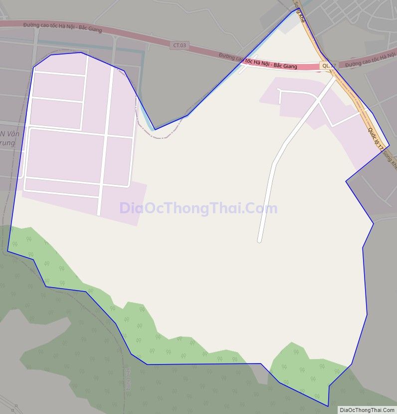 Bản đồ giao thông xã Nội Hoàng, huyện Yên Dũng