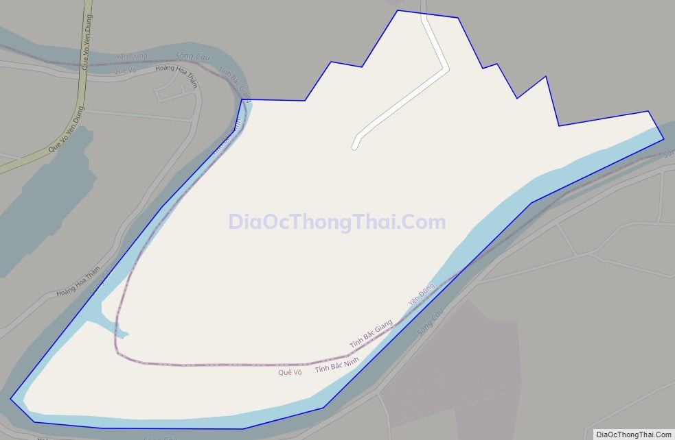 Bản đồ giao thông xã Thắng Cương (cũ), huyện Yên Dũng
