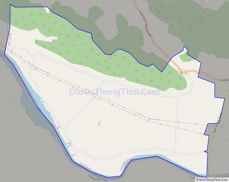 Bản đồ giao thông xã Yên Lư, huyện Yên Dũng