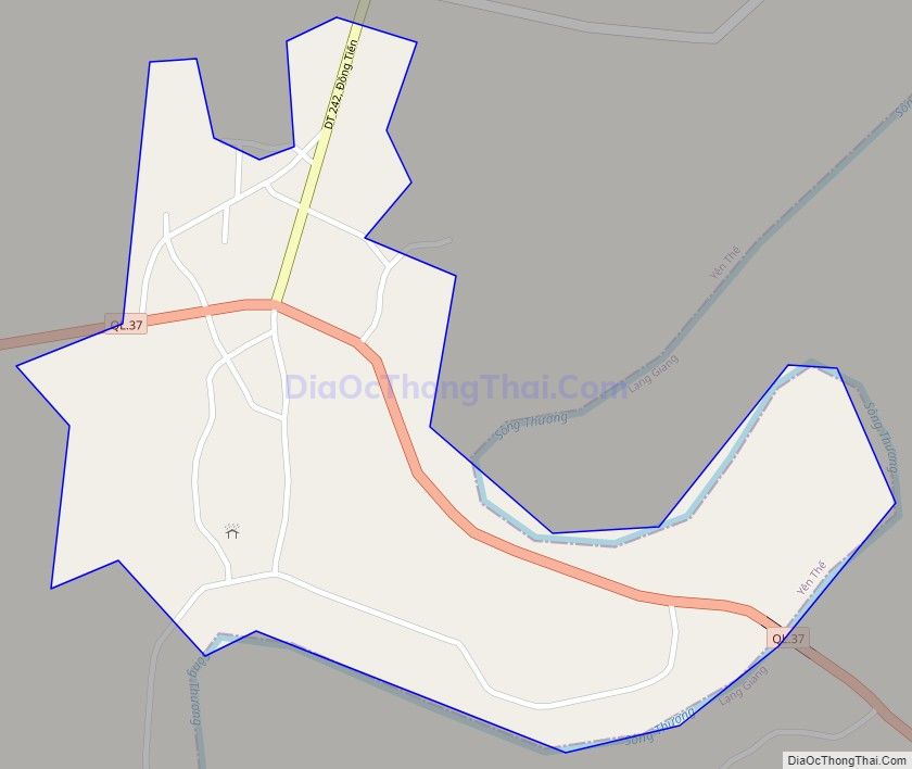 Bản đồ giao thông Thị trấn Bố Hạ, huyện Yên Thế