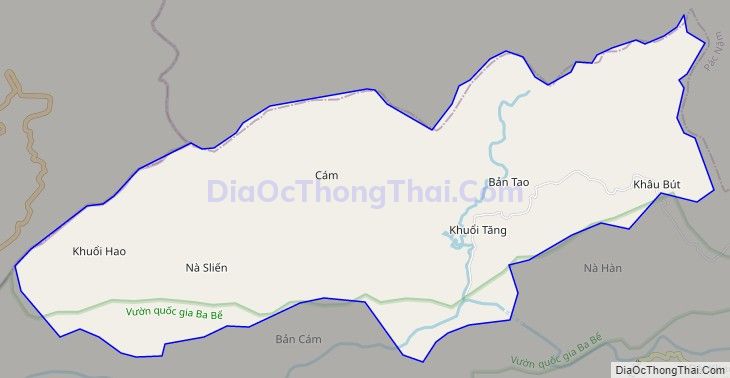 Bản đồ giao thông xã Cao Thượng, huyện Ba Bể