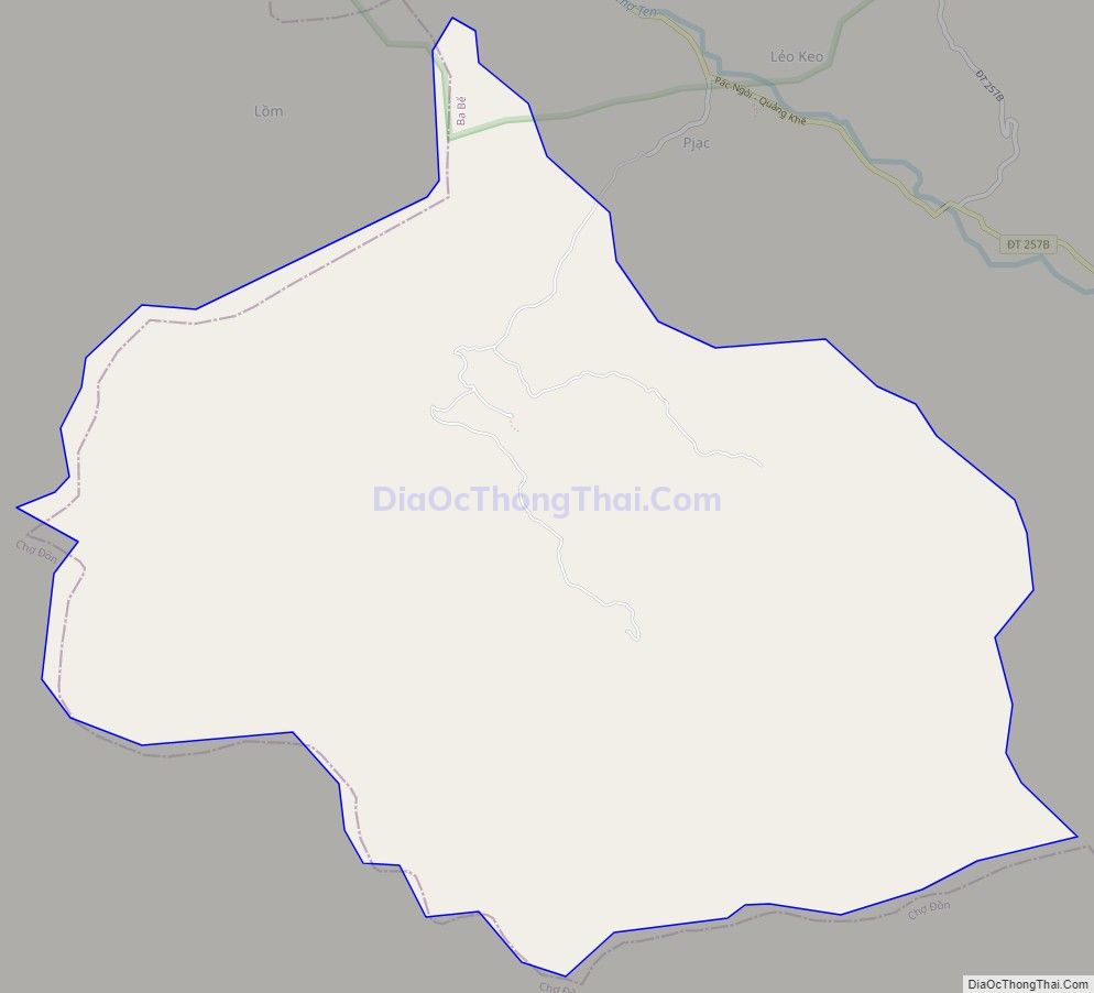 Bản đồ giao thông xã Hoàng Trĩ, huyện Ba Bể