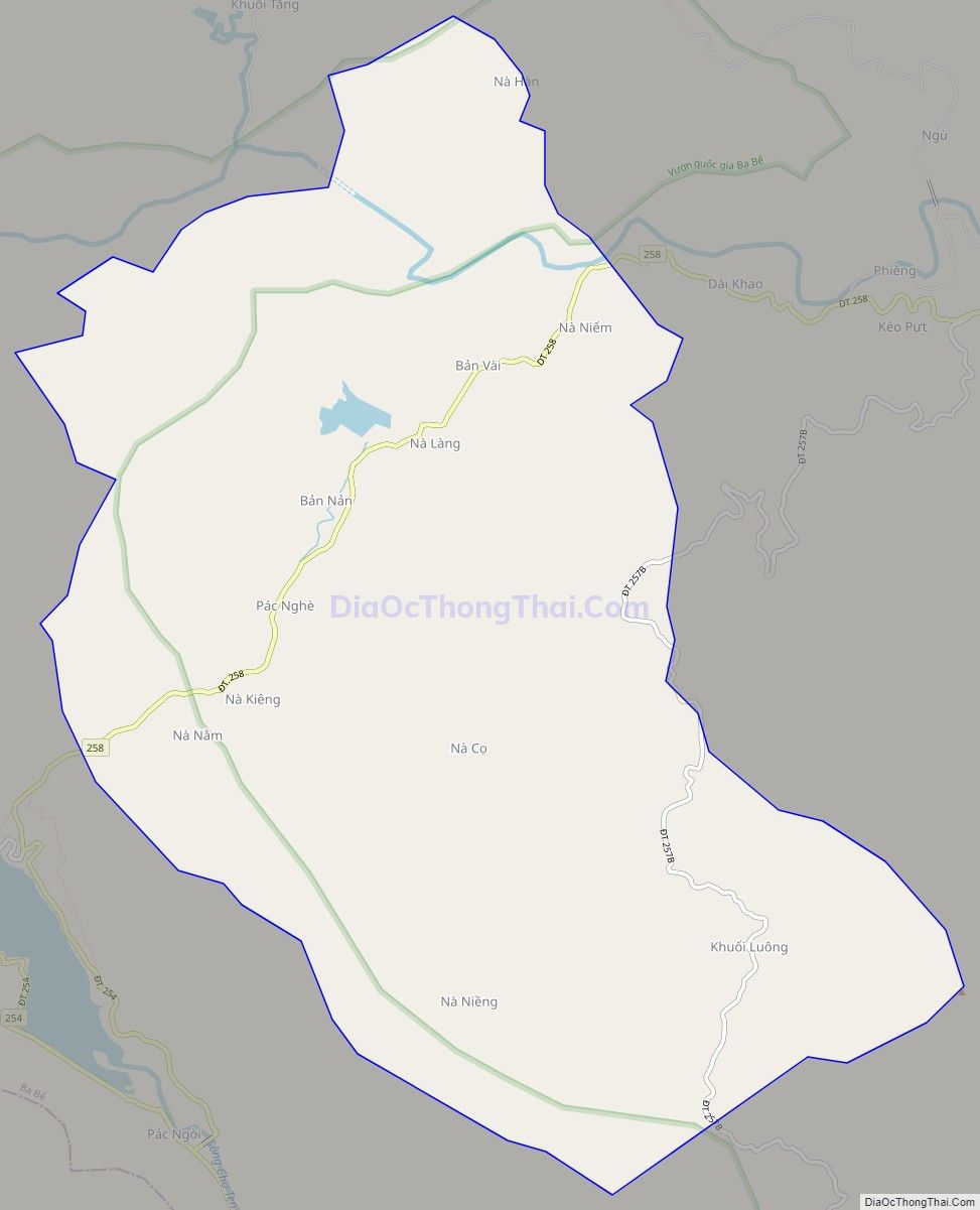 Bản đồ giao thông xã Khang Ninh, huyện Ba Bể