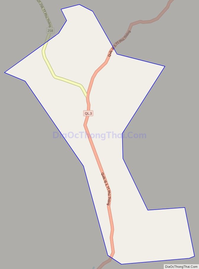 Bản đồ giao thông Thị trấn Phủ Thông, huyện Bạch Thông