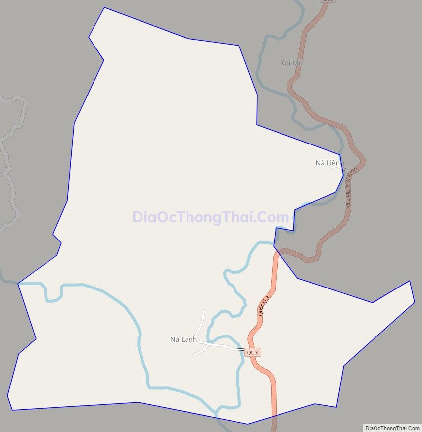 Bản đồ giao thông xã Quân Bình (cũ), huyện Bạch Thông