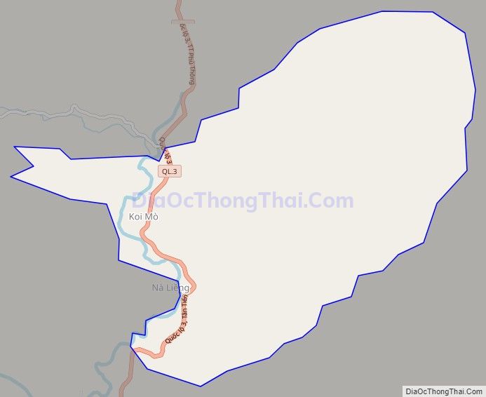 Bản đồ giao thông xã Tân Tiến (cũ), huyện Bạch Thông