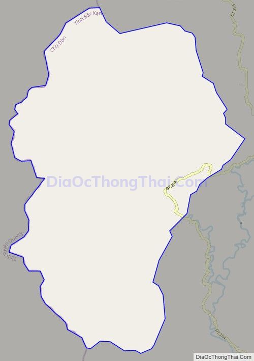 Bản đồ giao thông xã Lương Bằng, huyện Chợ Đồn