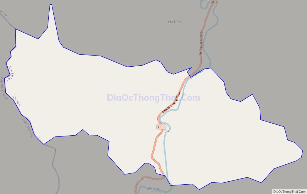 Bản đồ giao thông xã Nông Thịnh (cũ), huyện Chợ Mới