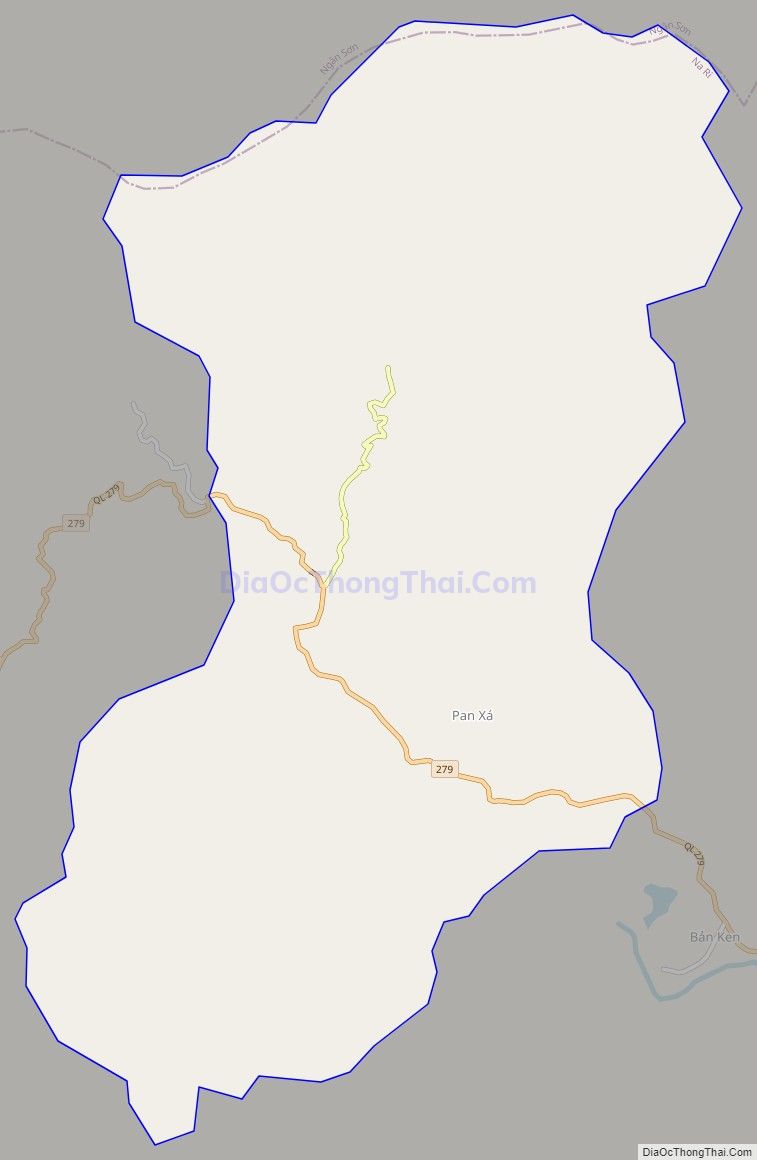 Bản đồ giao thông xã Lương Thượng, huyện Na Rì