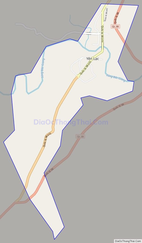 Bản đồ giao thông Thị trấn Yến Lạc, huyện Na Rì