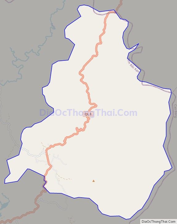 Bản đồ giao thông xã Bằng Vân, huyện Ngân Sơn