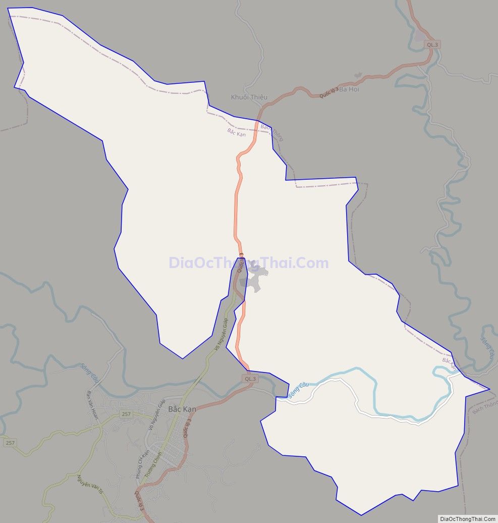 Bản đồ giao thông phường Huyền Tụng, thành phố Bắc Kạn