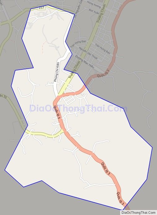 Bản đồ giao thông phường Phùng Chí Kiên, thành phố Bắc Kạn