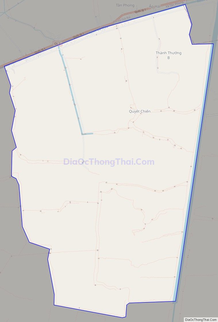 Bản đồ giao thông xã An Trạch A, huyện Đông Hải