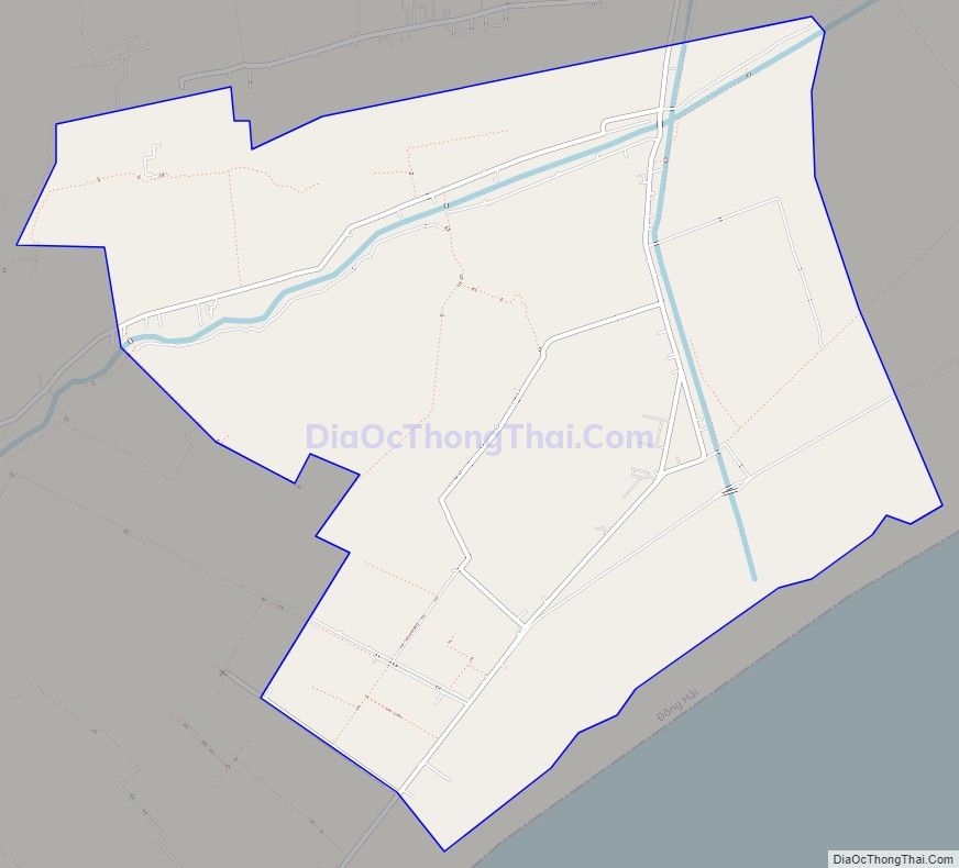 Bản đồ giao thông xã Điền Hải, huyện Đông Hải