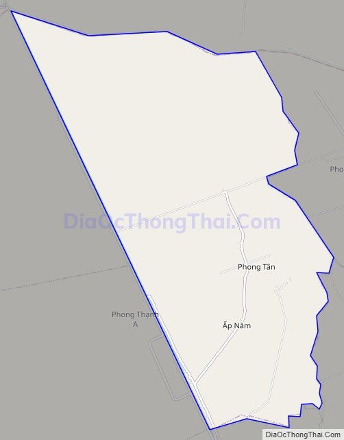 Bản đồ giao thông xã Phong Tân, thị xã Giá Rai