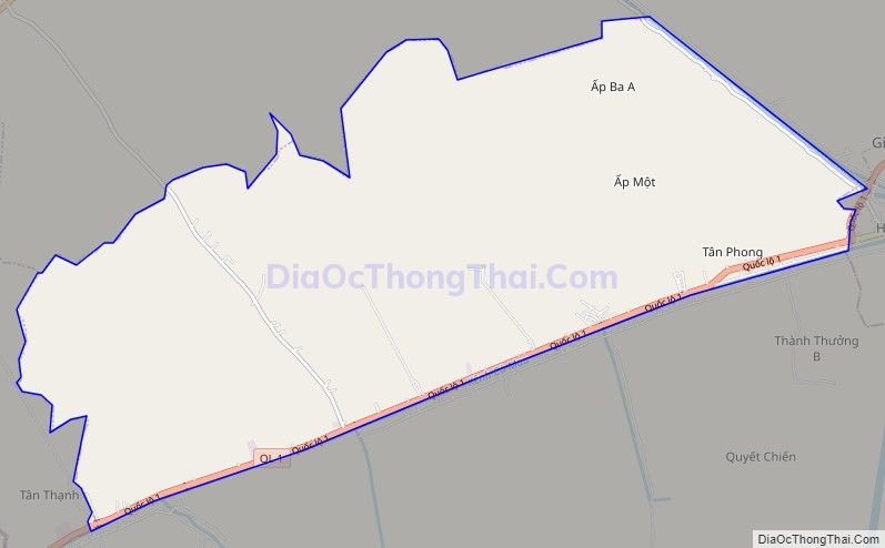 Bản đồ giao thông xã Tân Phong, thị xã Giá Rai