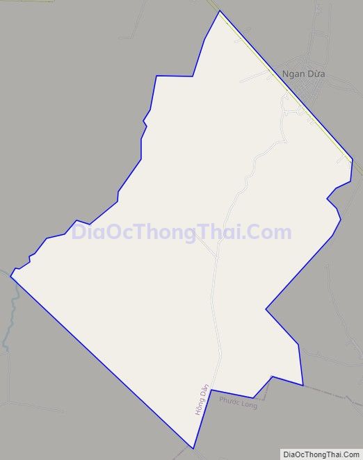 Bản đồ giao thông xã Lộc Ninh, huyện Hồng Dân