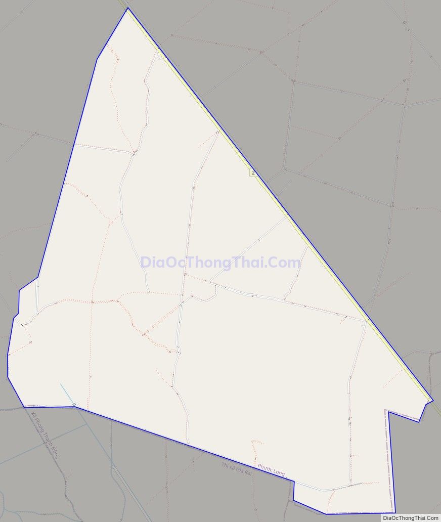 Bản đồ giao thông xã Vĩnh Thanh, huyện Phước Long