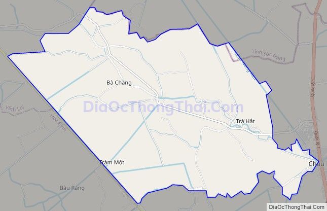 Bản đồ giao thông xã Châu Thới, huyện Vĩnh Lợi
