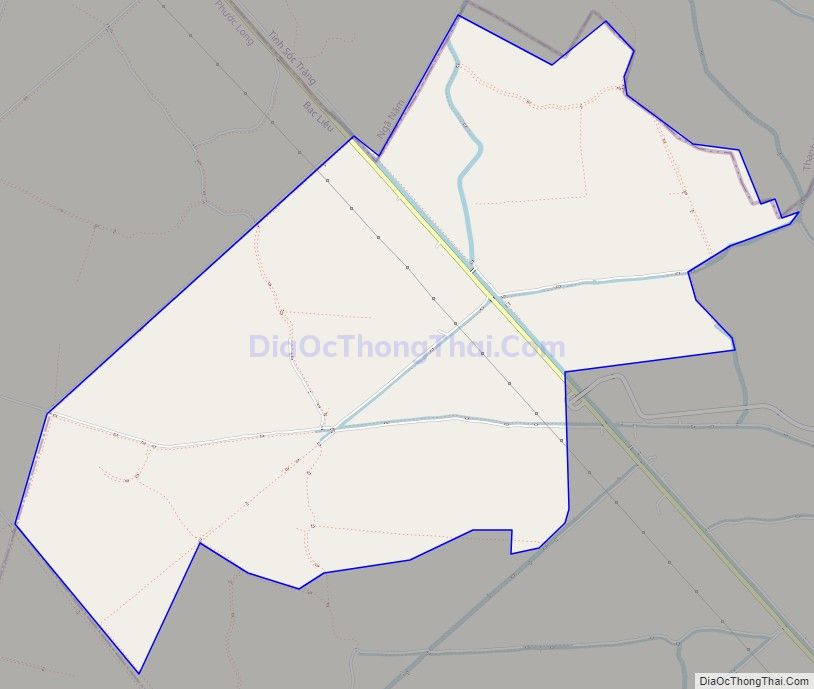 Bản đồ giao thông xã Vĩnh Hưng A, huyện Vĩnh Lợi