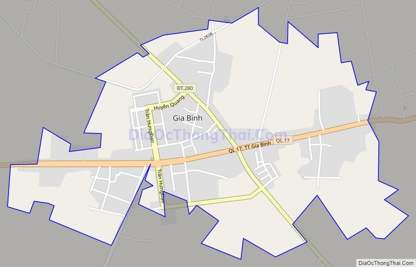 Bản đồ giao thông Thị trấn Gia Bình, huyện Gia Bình