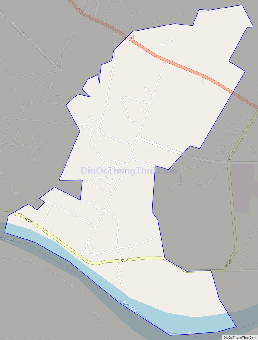 Bản đồ giao thông xã Cách Bi, huyện Quế Võ