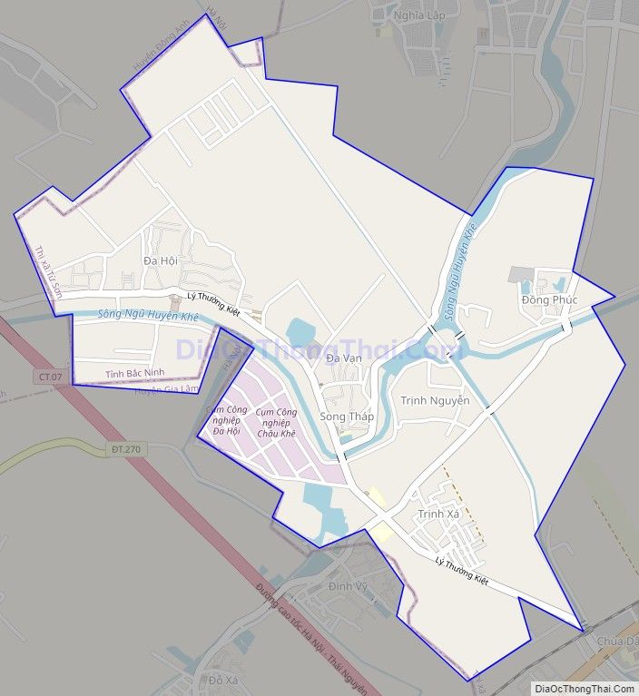 Bản đồ giao thông phường Châu Khê, thành phố Từ Sơn