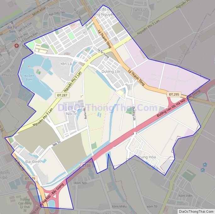 Bản đồ giao thông phường Tân Hồng, thành phố Từ Sơn